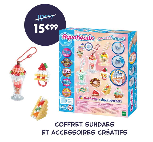 Coffret Aquabeads sundaes et accessoires créatifs