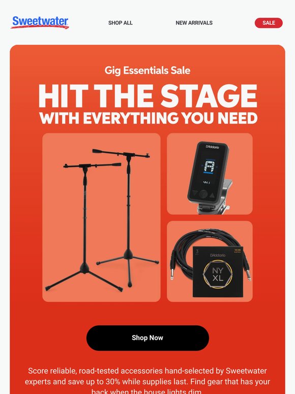 Your Summer Gig Kit Starts Here — up to 30% Off