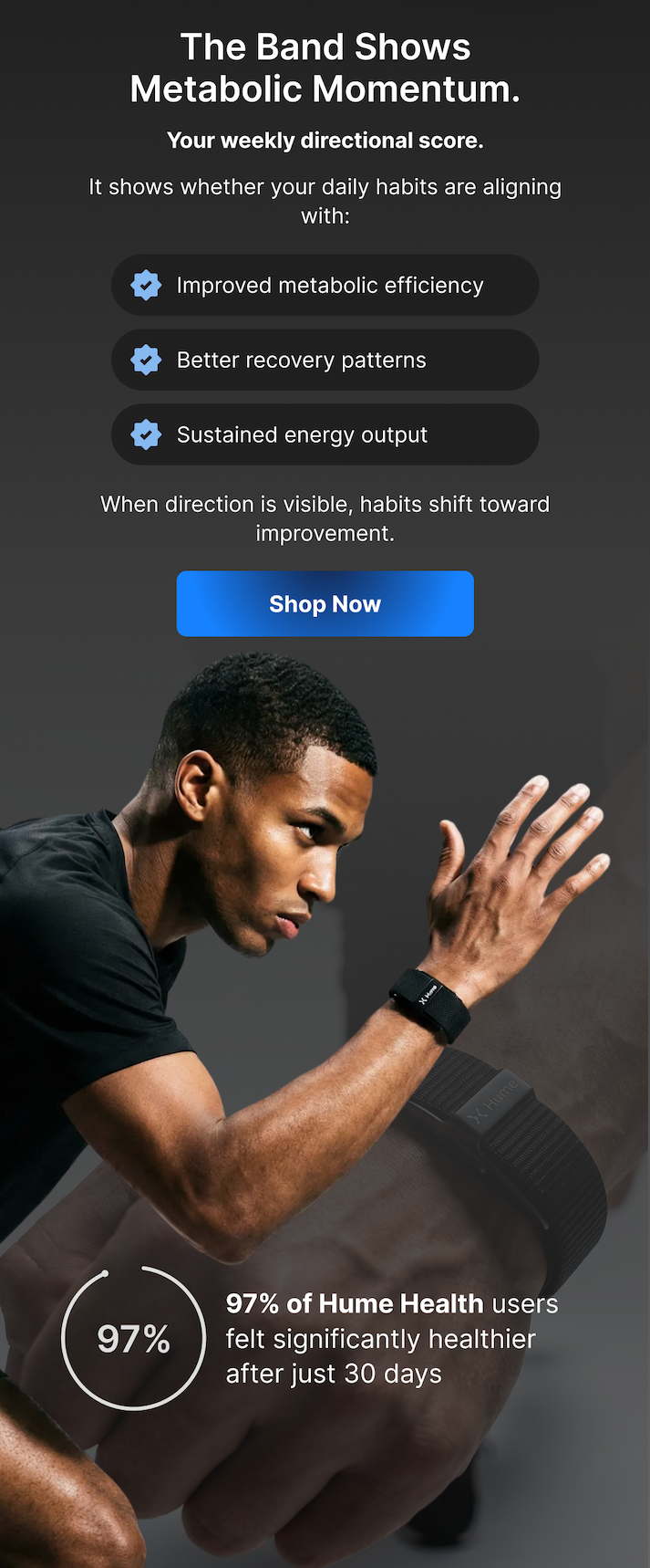 Metabolic Momentum shows the direction your health is moving.