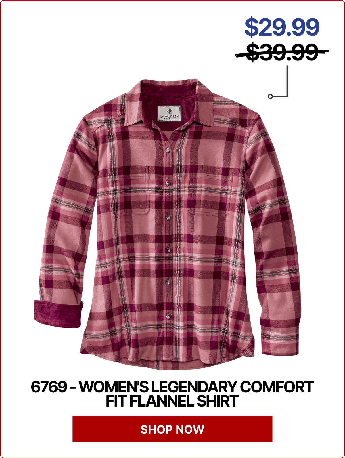 Women's Legendary Comfort Fit Flannel Shirt
