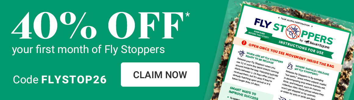 40% off your first month of Fly Stoppers. Code FLYSTOP26.