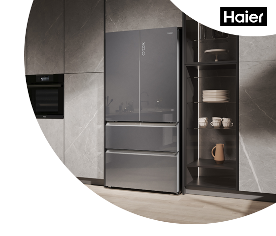 Haier fridge freezer in a kitchen