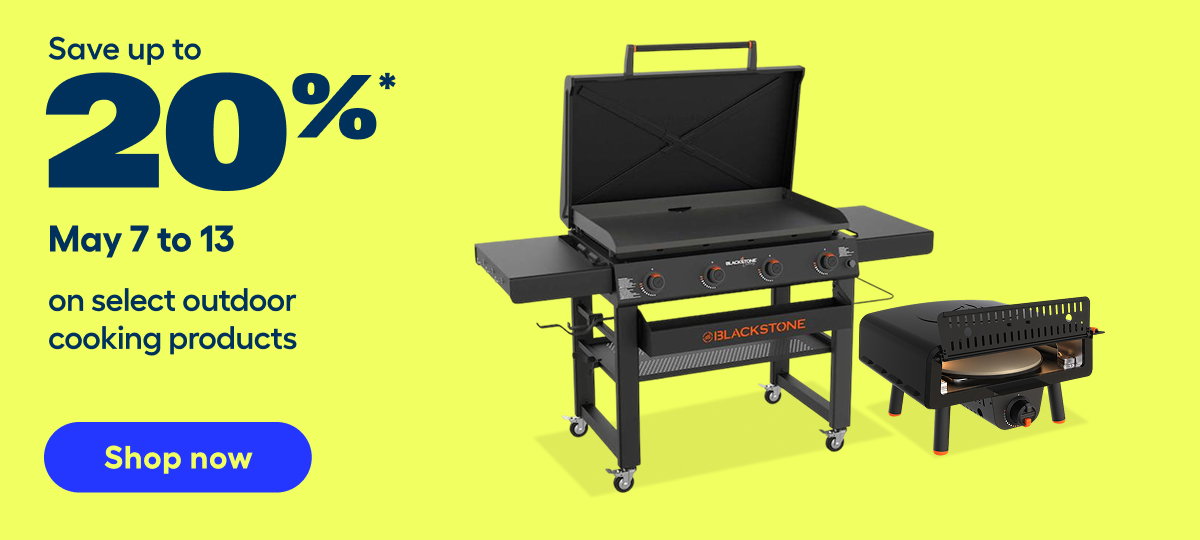 Save up to 20%* on Select Outdoor Cooking Products