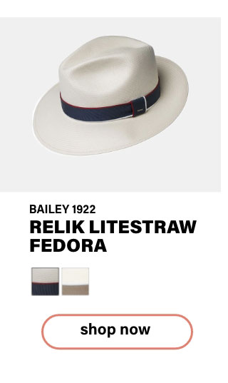Relik LiteStraw Fedora by Bailey 1922 