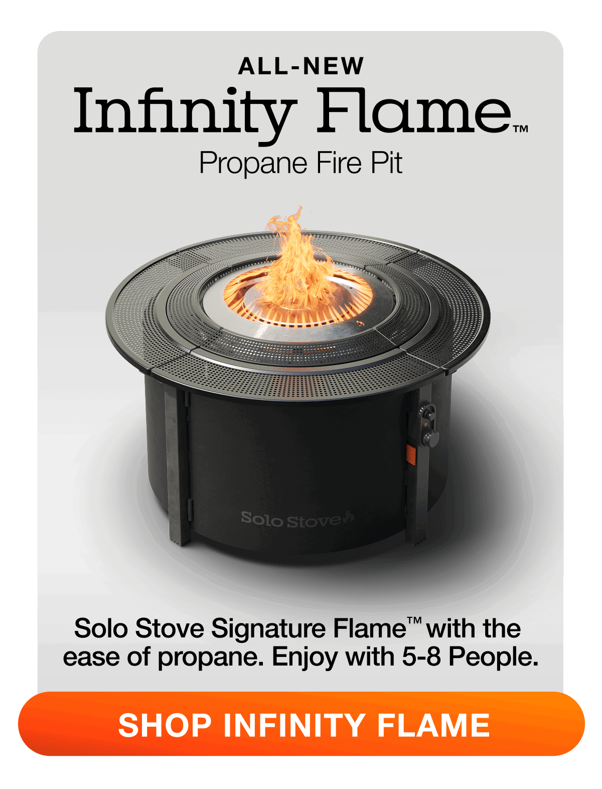 Infinity Flame Propane Fire Pit + Surround Surface