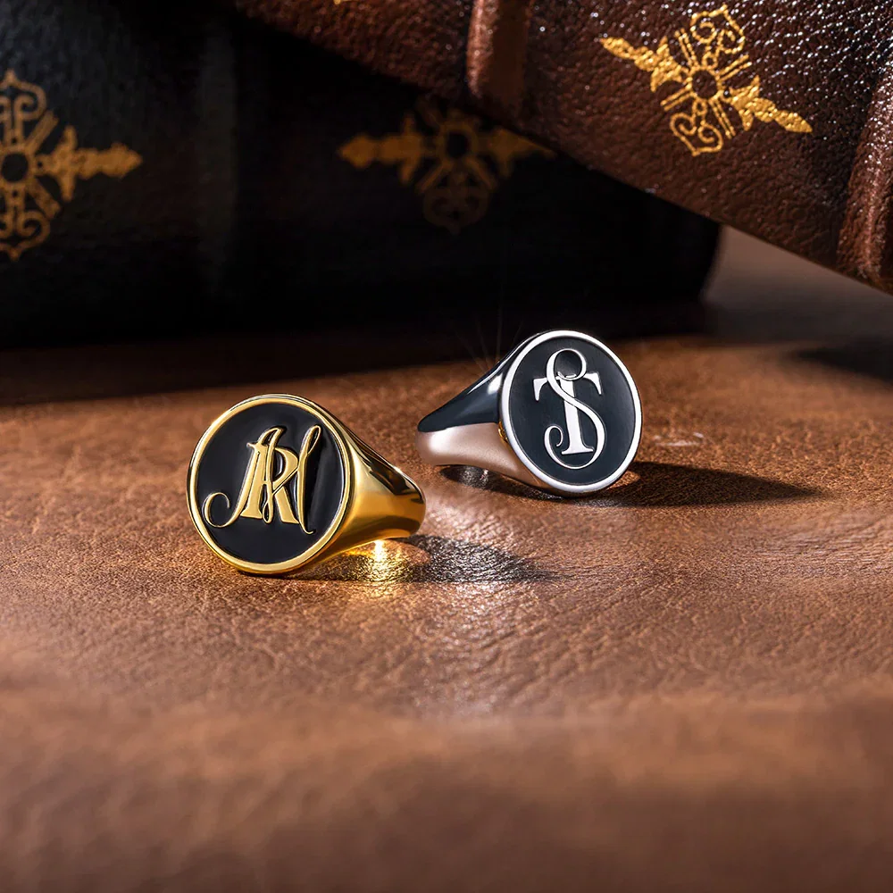 Stacked Signet Ring