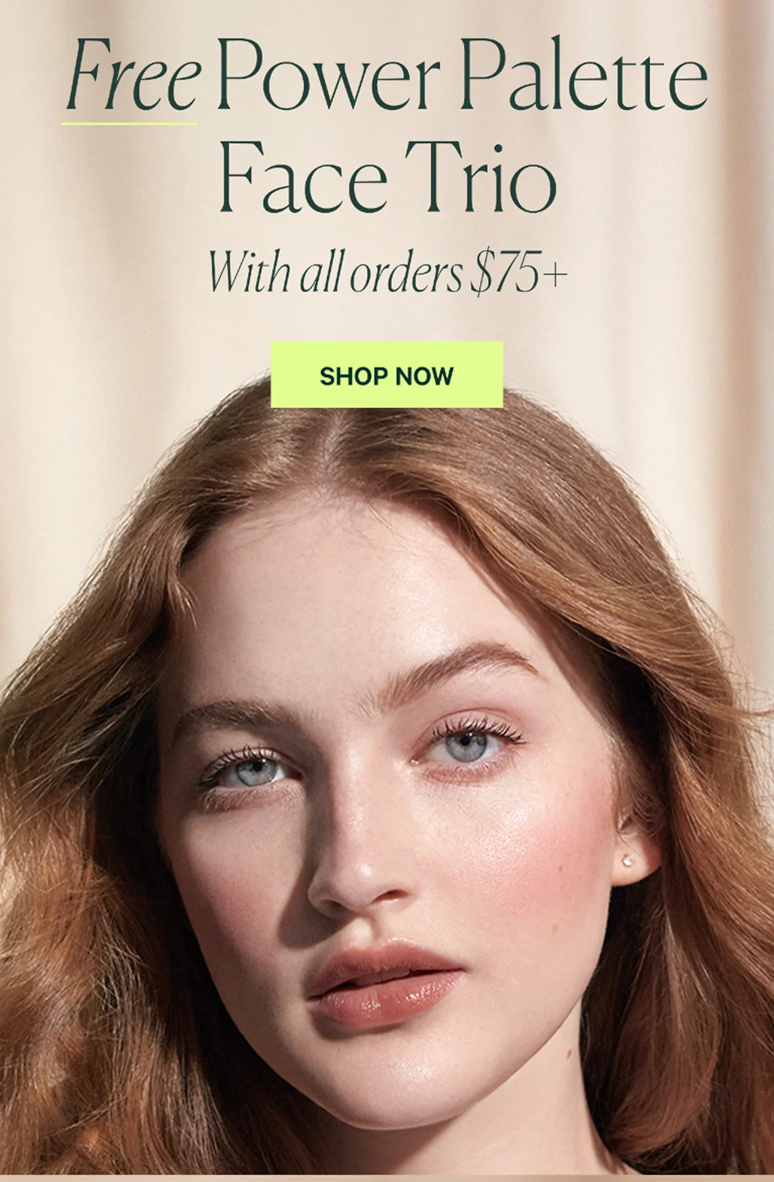 Free Power Palette Face Trio With all orders $75+ SHOP NOW