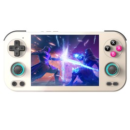 ANBERNIC RG476H AI Game Console, 4.7 inch 1280*960 120Hz Screen, 256GB TF Card with 8200 Games, 8GB LPDDR4X RAM 128GB UFS2.2 Storage, Supports PS2, WII, NGC, 3DS, PSP, DC, SS, PS1, NDS, N64, ARCADE, FBA, NEOGEO, GBA, GBC, GB, SFC, FC - Retro Grey