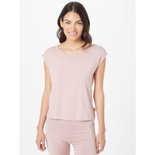 T-shirt col rond large à manches courtes - Rose Calvin Klein Underwear en coton modal
