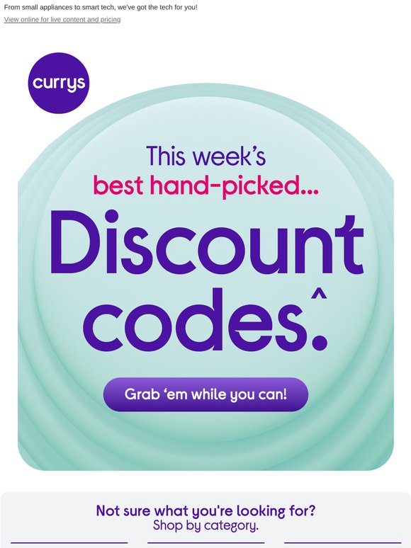 This week’s discount codes are in 💌