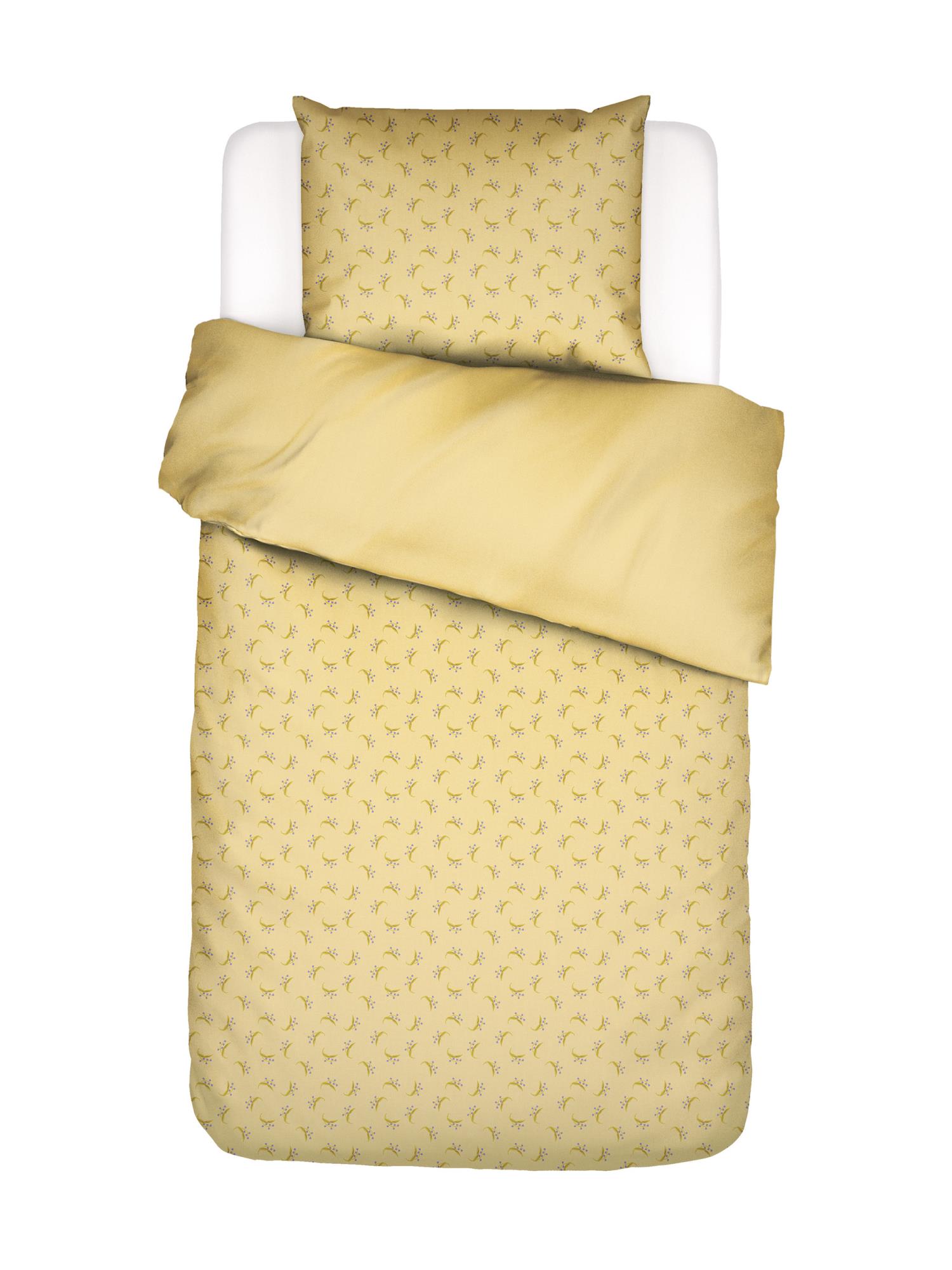Image of Essenza Lily melody lemon yellow Bettwäsche 1p set 135x200+1 Kissenbezug