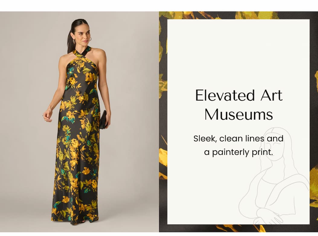 Floral Stretch Satin Scarf Halter Gown In Black Multi