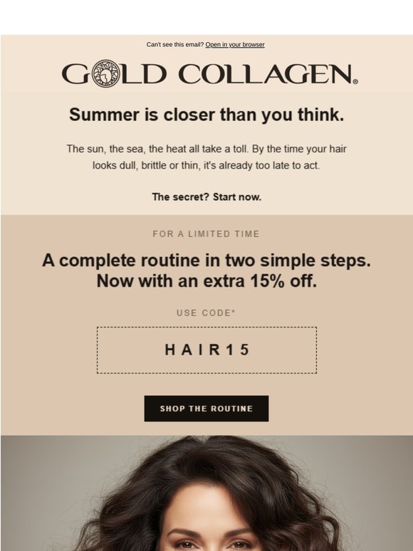 Your summer hair era starts now 😎 Extra 15% off to get there