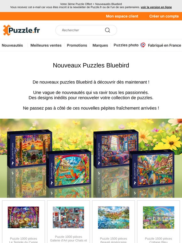 Votre 3ème Puzzle Offert + Nouveautés Bluebird