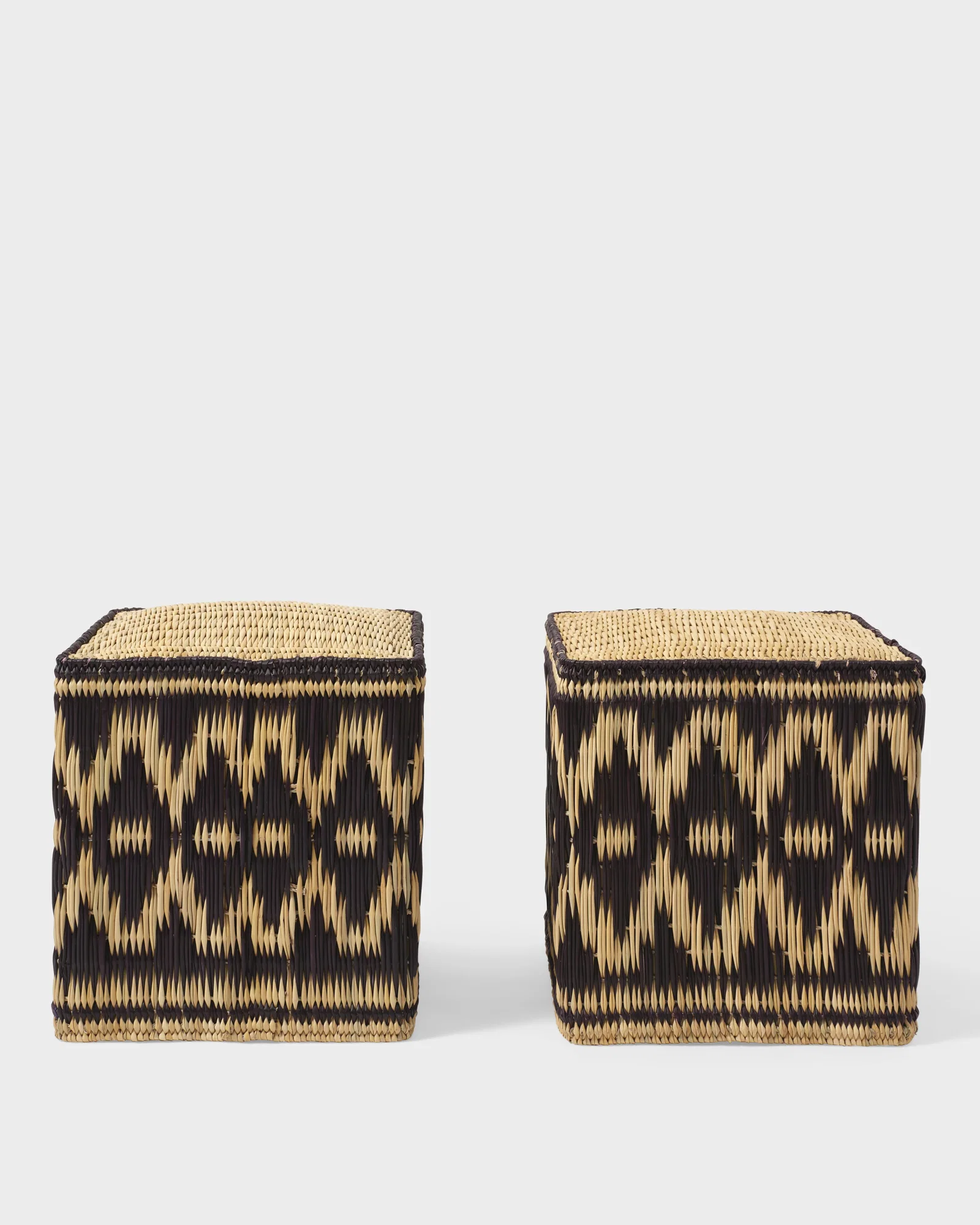 Image of Wicker Stools Black