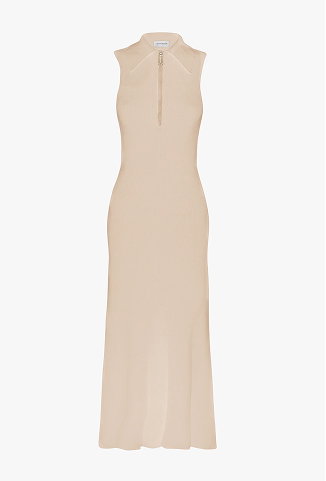 Mira Midi Dress In Sandstone