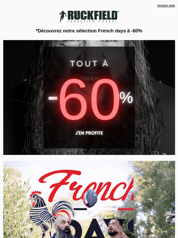 TOUT à -60%* ! C'est les French days 🇫🇷