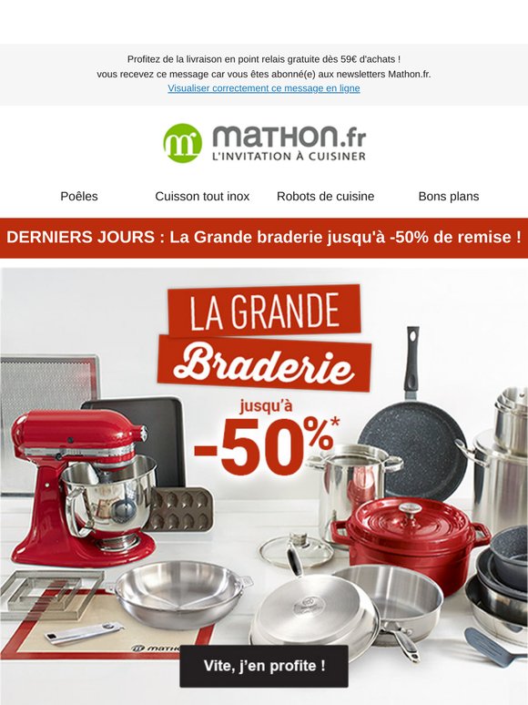 Grande Braderie : prix jusqu'à -50% et livraison gratuite, vite !