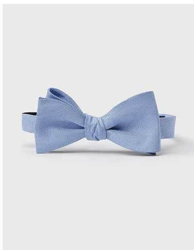 Sky Blue Linen/Silk Bow Tie Rent $10