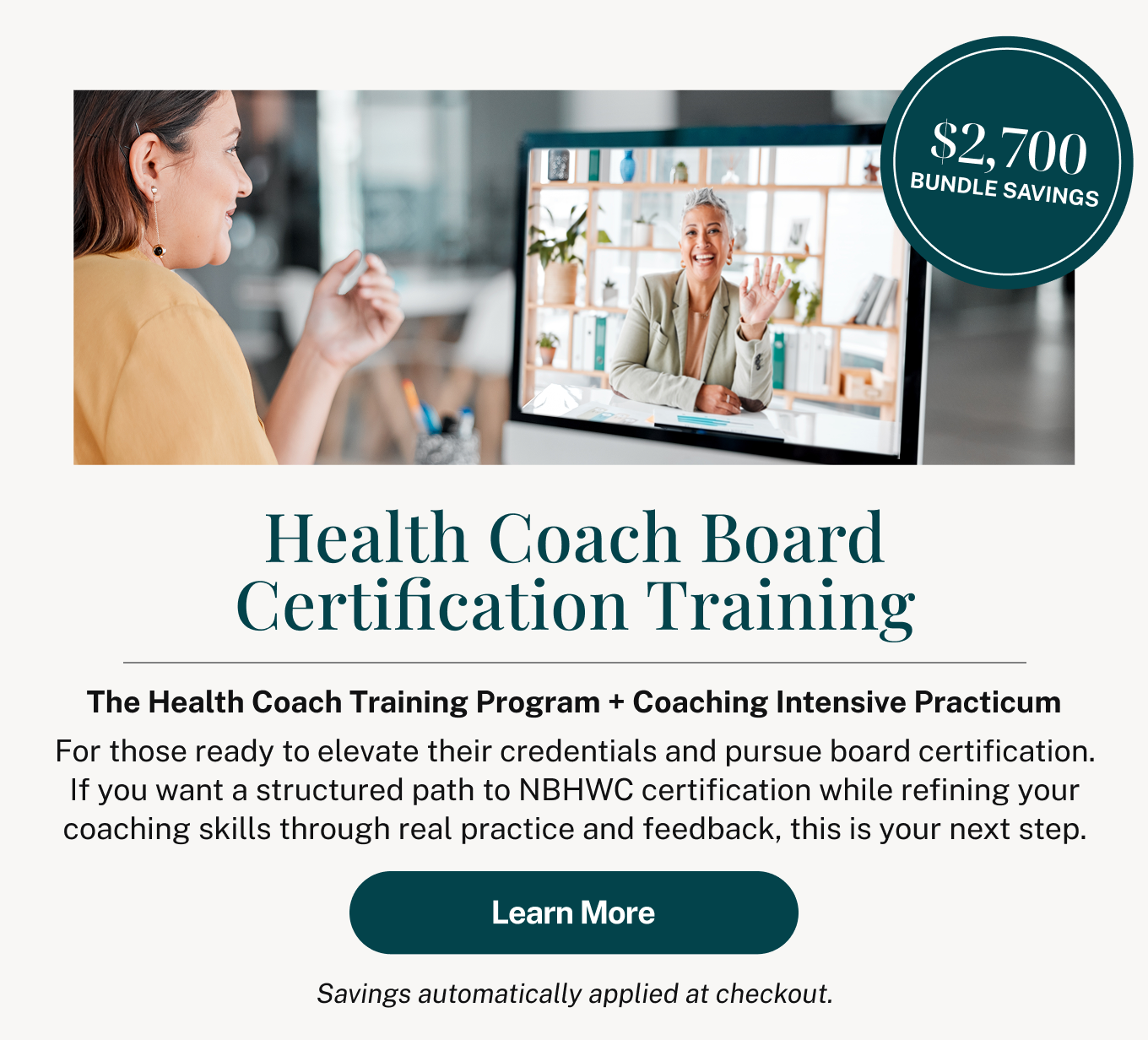 Health Coach Board Certification Training: $2,700 Bundle Savings