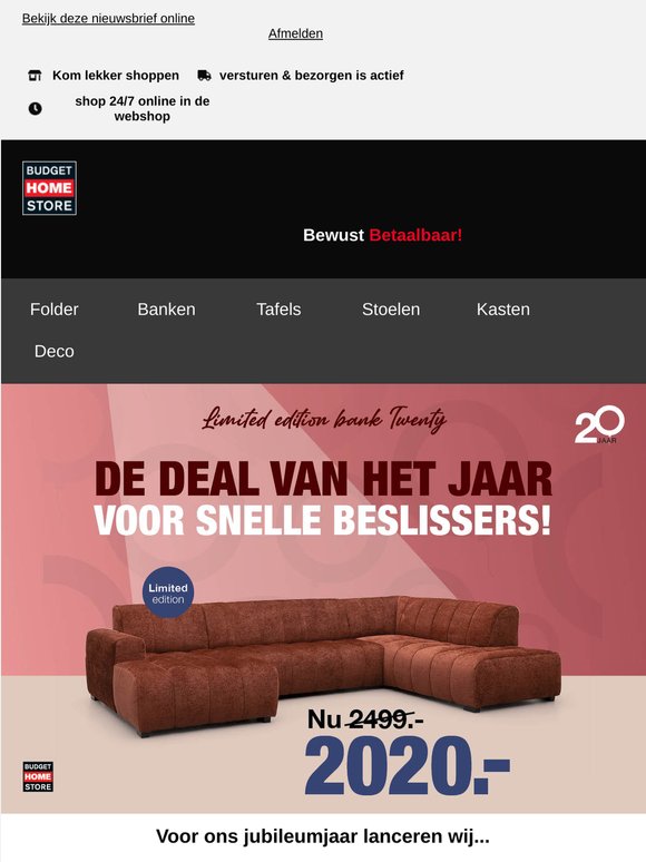 LIMITED EDITION: Maak kennis met bank Twenty 😍