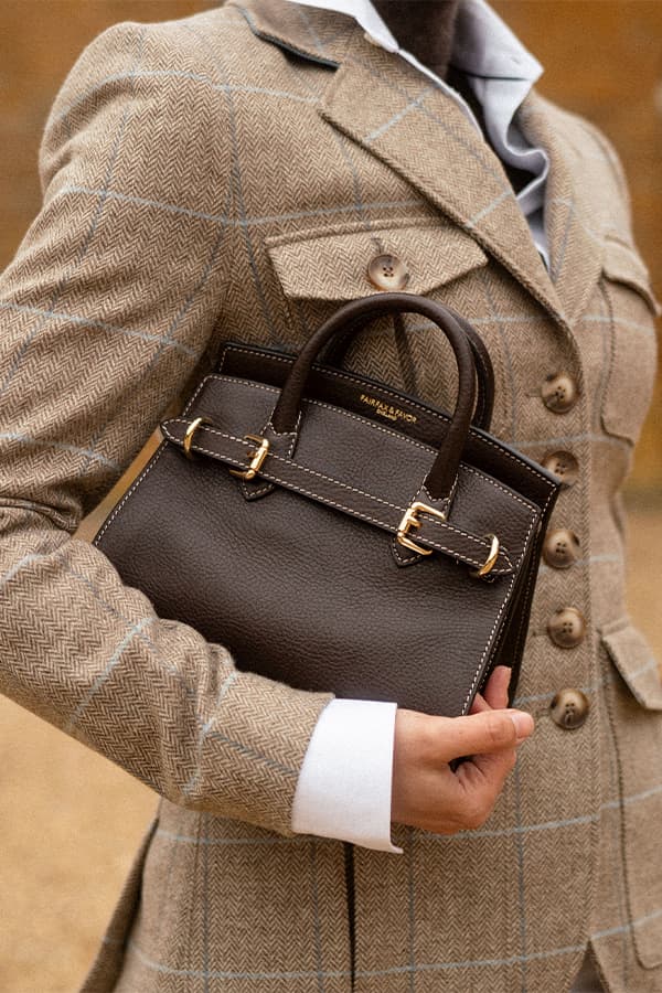 Micro Top Handle Bag - Chocolate Pebbled Leather