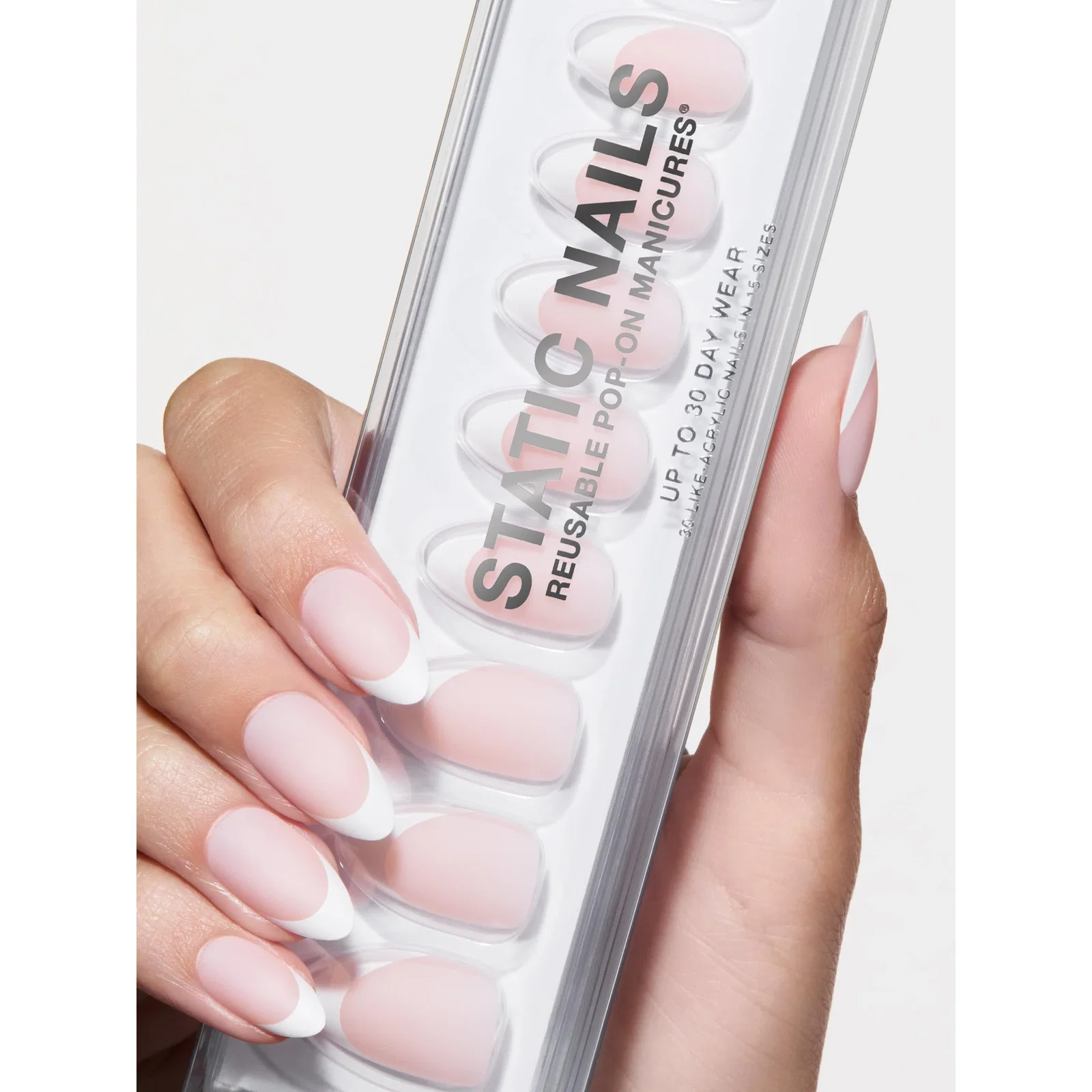 Image of Static Nails - Reusable Pop-On Manicures - Matte French Almond