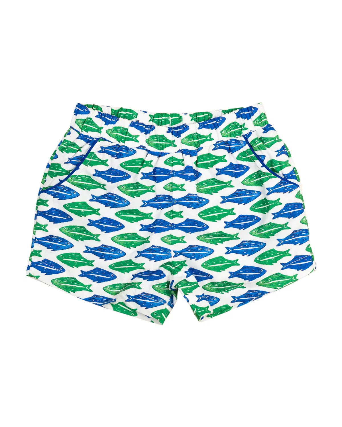 Image of Fish Block Print Shorts