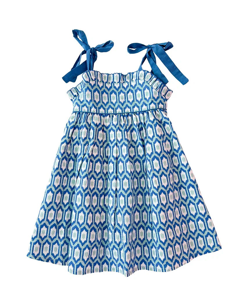 Image of Blue Ikat Sun Dress