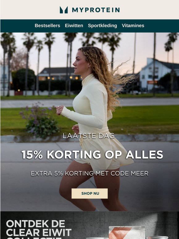 Shop alles met 15% korting 🎉