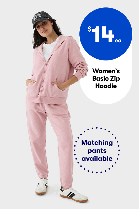 $14ea Women’s Basic Zip Hoodie & Men's Pullover Hoodie | Matching pants available