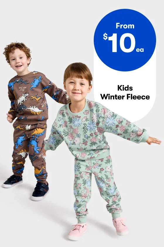 From $10ea Kids Winter Fleece