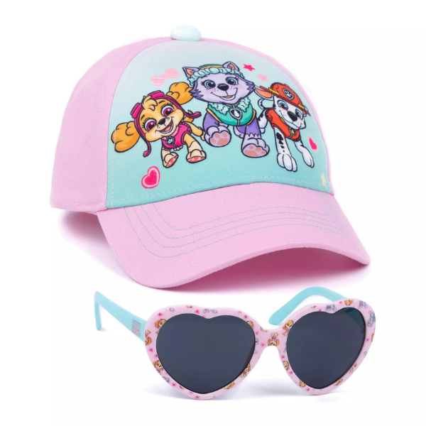 Paw Patrol Girls Pink Cap and Sunglasses Set (One Size) by Vanilla Underground