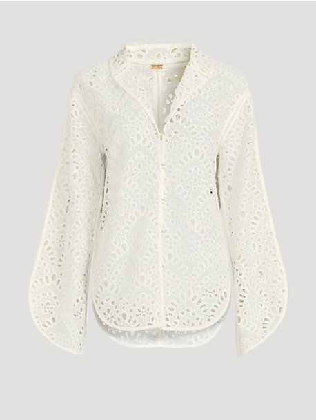 Aziza Eyelet Top