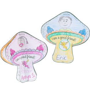 Image of Really Good Stuff® Ready-to-Decorate Friendship Fairy 3-D Mushroom - 24 3D mushrooms