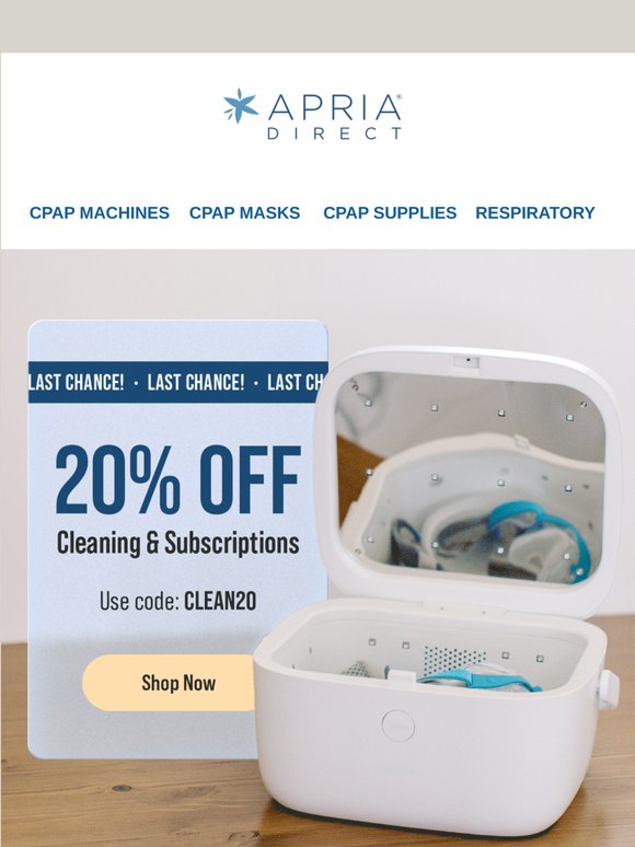 Last Chance! 20% Off Cleaning Essentials