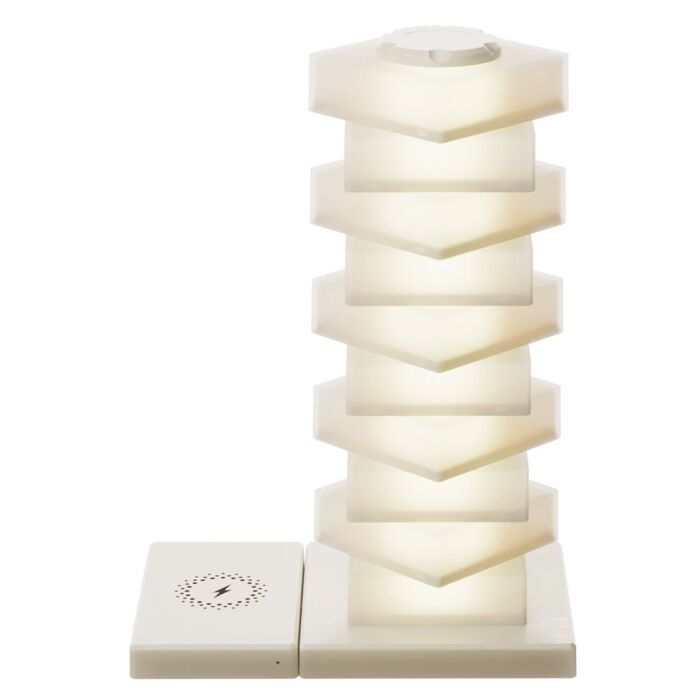 LED-Nachttischlampe mit Wireless-Ladestation, 15 W, Rgb, dimmbar