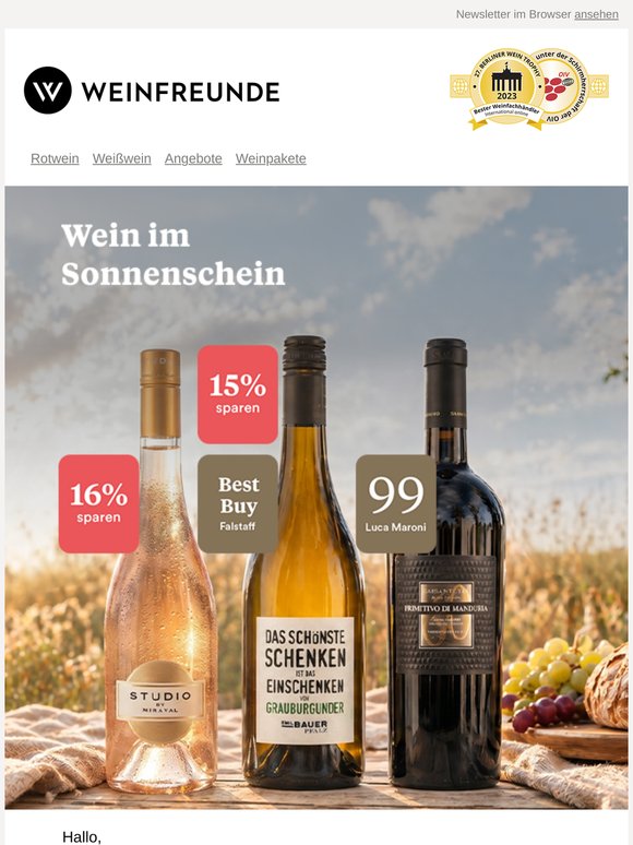 Frühsommer im Glas – Deine Outdoor-Weine sind da!