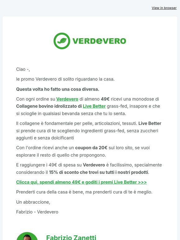 Stavolta il regalo non è per la casa