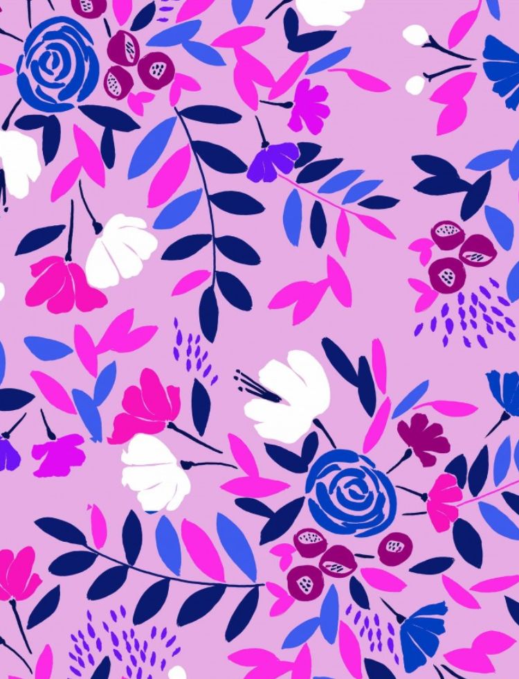 Minerva Exclusive Graceful Buds POD Fabric Pink