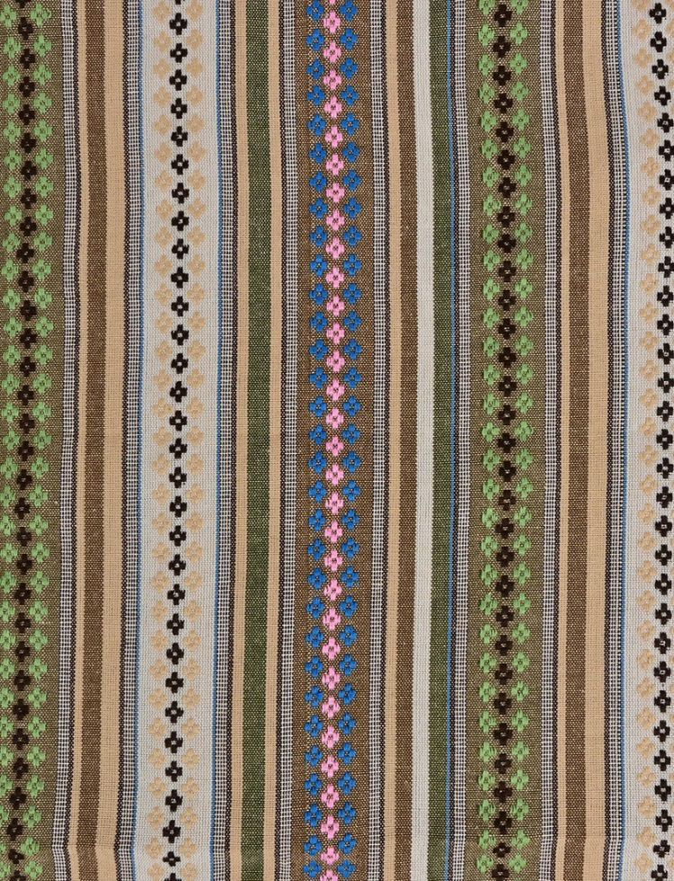 Minerva Core Range Mexico Woven Stripe Jacquard Canvas Fabric Earth