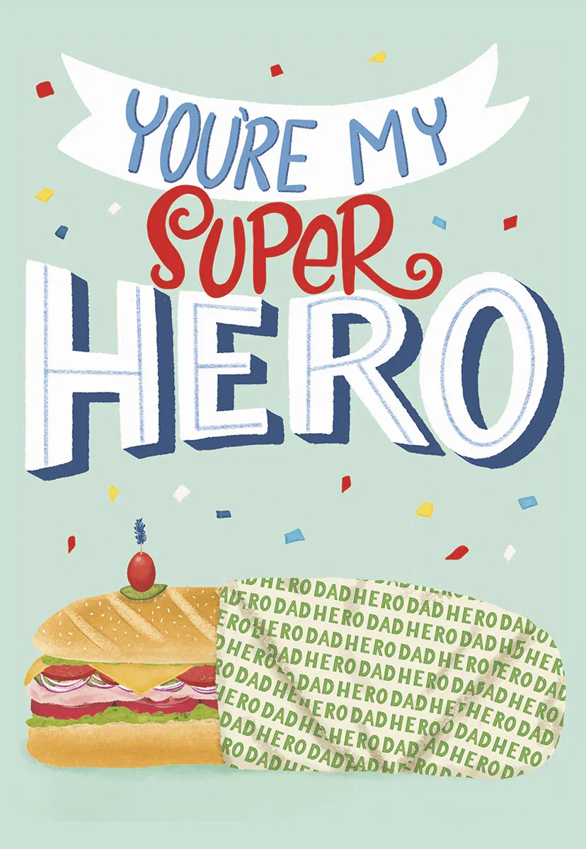 Image of Super Sandwich Hero | Complimentary Father's Day Greeting Card