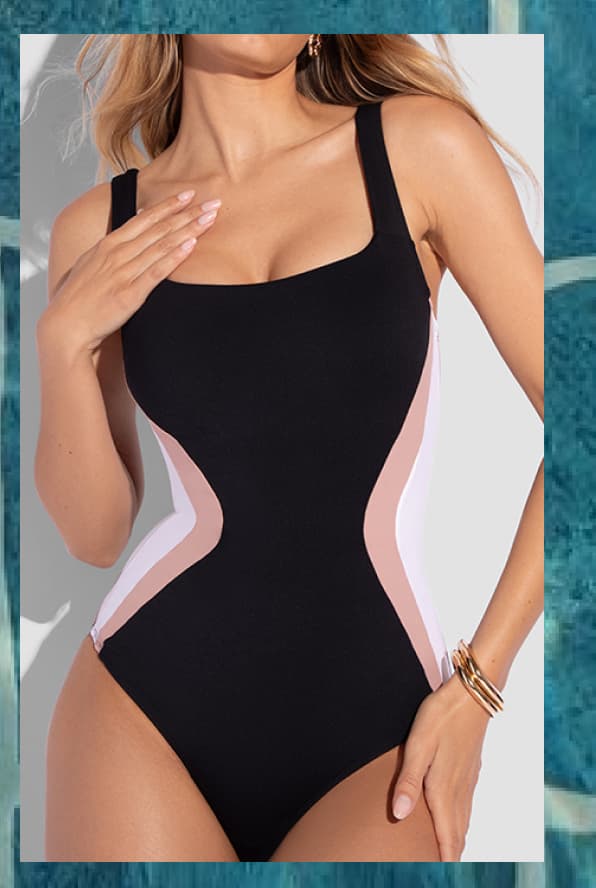 Squarey Contour White/Rose