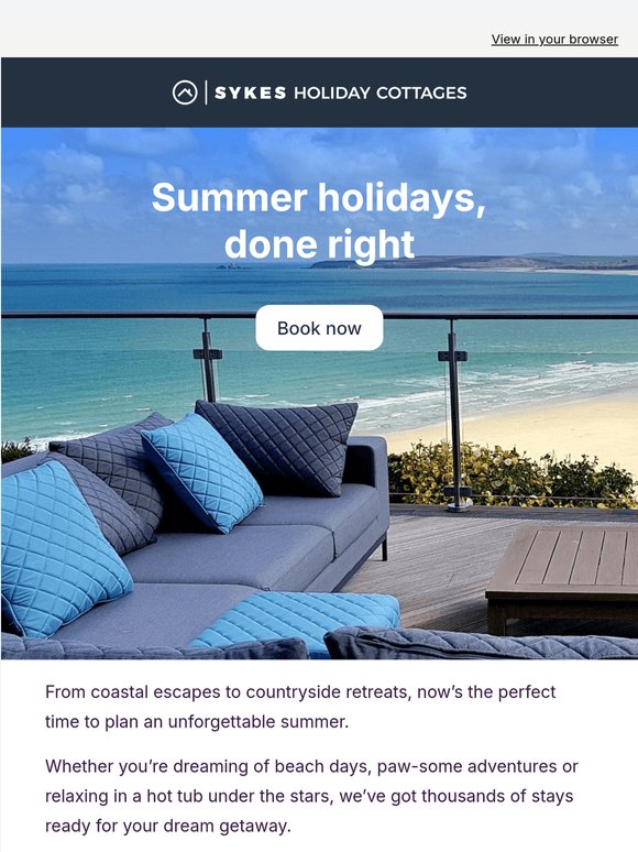 Secure your summer break with £10