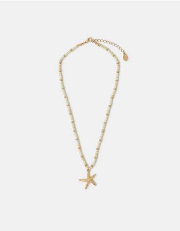 Beaded Starfish Pendant Necklace