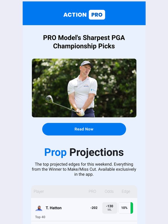 Three PGA Model Edge Alerts!