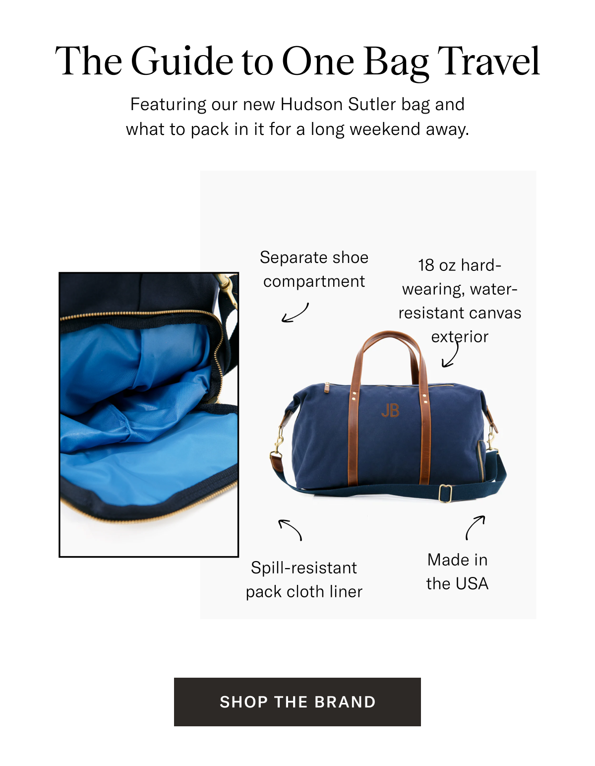 The Guide to One Bag Travel