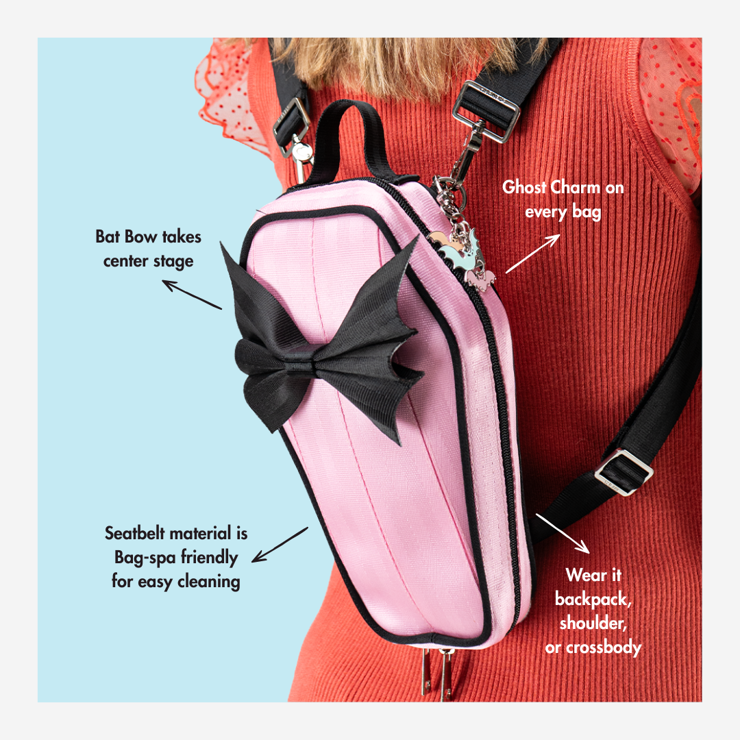SummerWeen petal pink coffin bag