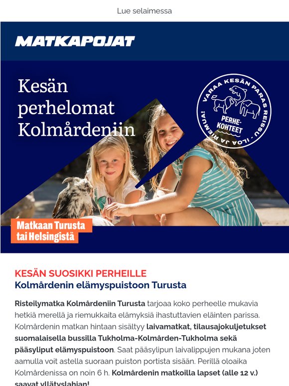 🦒 Perhelomat Kolmårdeniin I 🚌 Takuukuljetuksin Tallinnaan jopa -30%