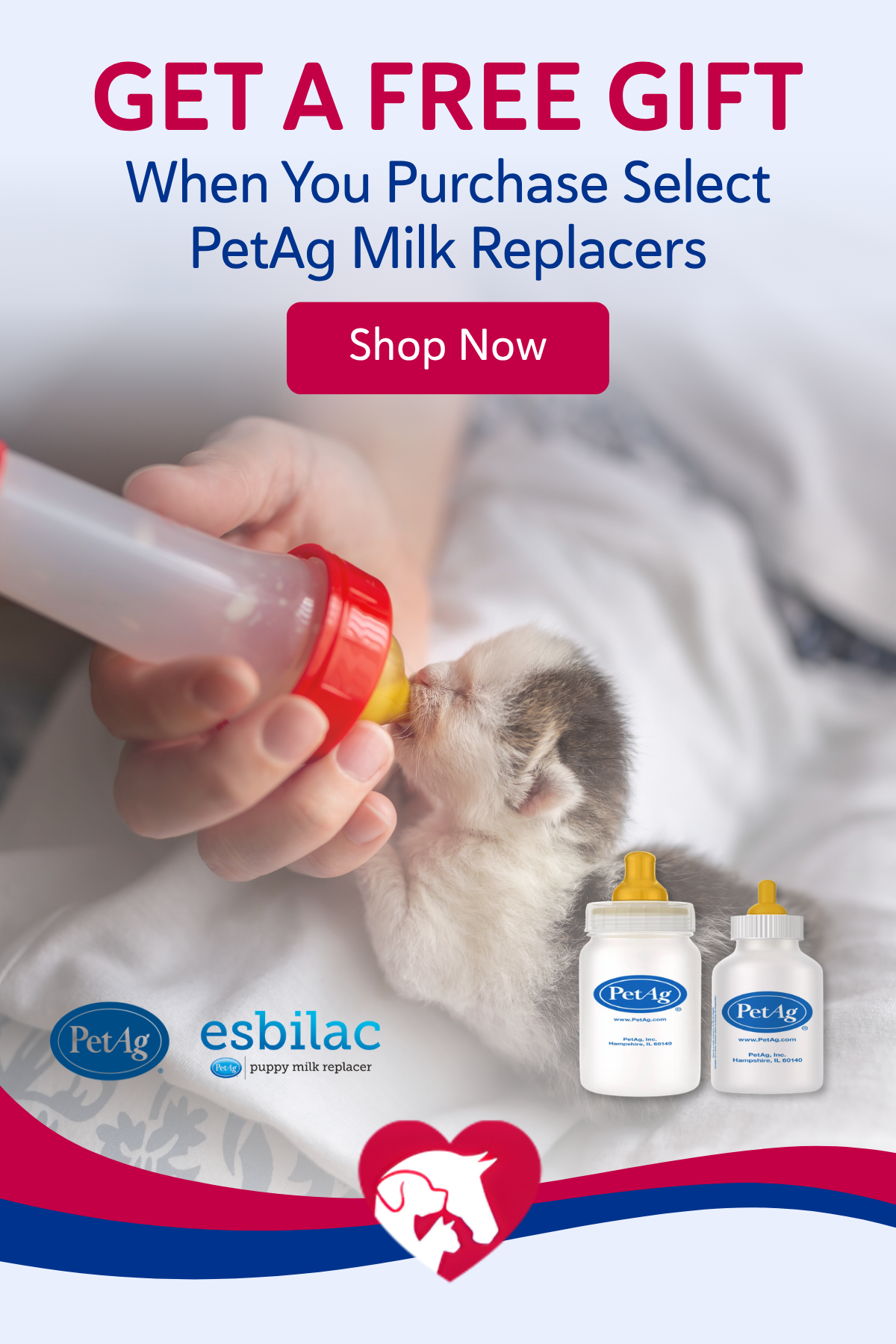 Get a free gift when you purchase select PetAg milk replacers
